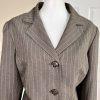 Collections For Le Suit Women Polyester Blazer Size 18 Brown Striped 1 PC Lined