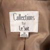 Collections For Le Suit Women Polyester Blazer Size 18 Brown Striped 1 PC Lined