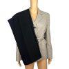 Evan Picone Polyester Pant Suit Size 10 Beige Black 2PC Belted Notch Collar