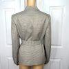 Evan Picone Polyester Pant Suit Size 10 Beige Black 2PC Belted Notch Collar