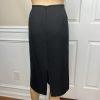 Tahari ASL Polyester Skirt Suit 12 Black Stand Collar Lined Career Cocktail 2PC