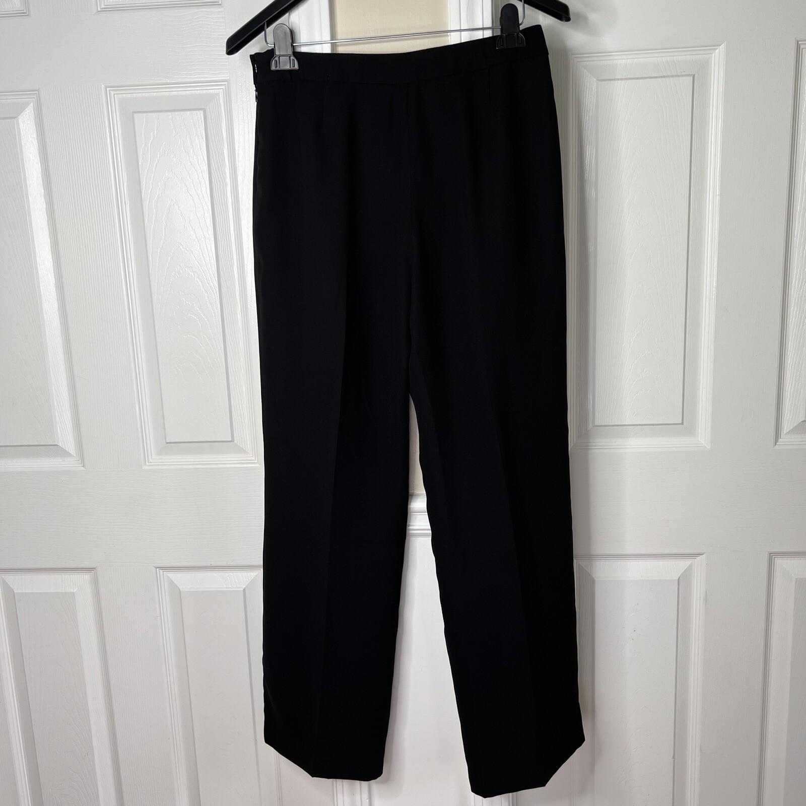 Evan Picone Polyester Pant Suit Size 10 Beige Black 2PC Belted Notch Collar