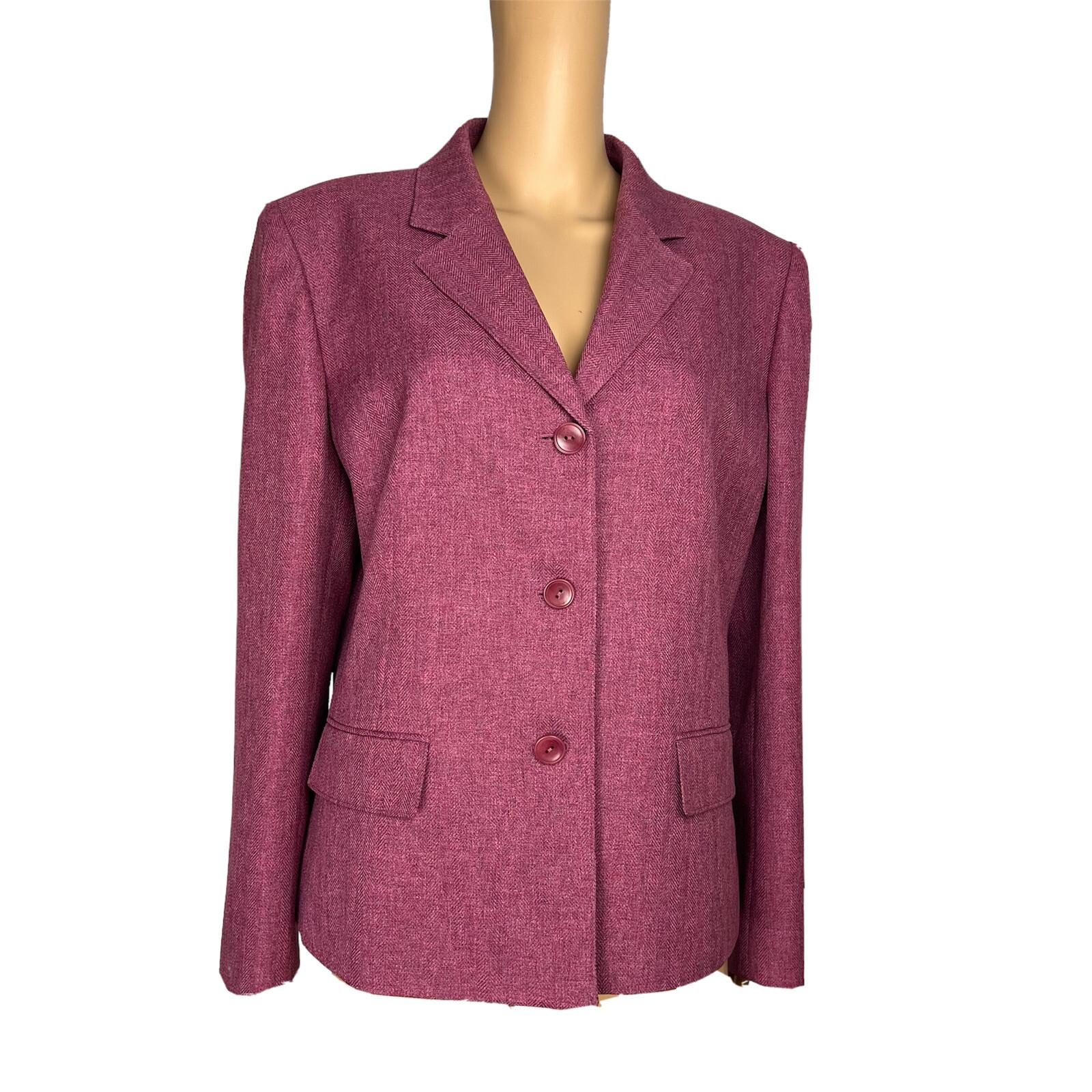 Collections For Le Suit Women Polyester Blazer Size 18 Mulberry Single Breasted