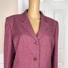Collections For Le Suit Women Polyester Blazer Size 18 Mulberry Single Breasted