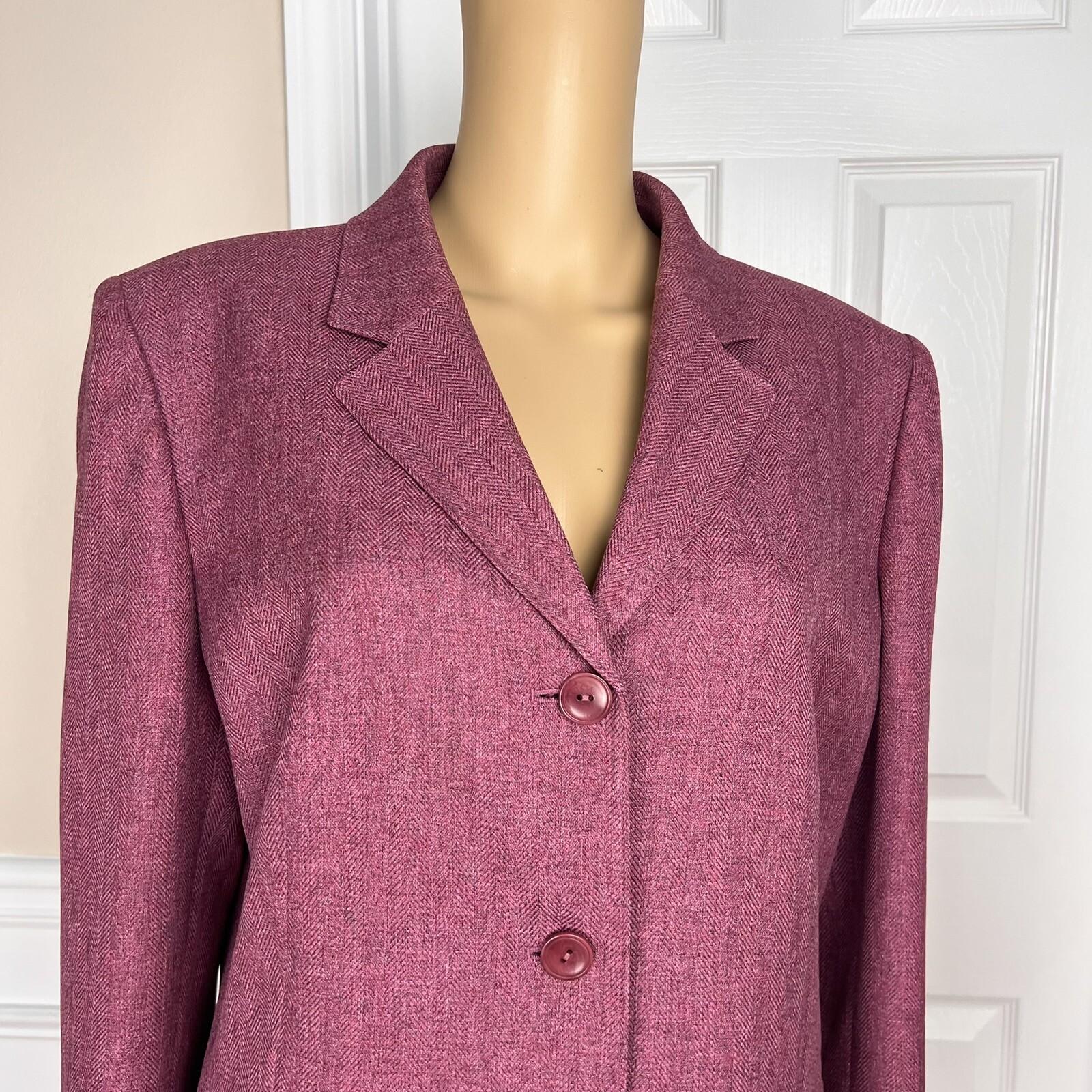 Collections For Le Suit Women Polyester Blazer Size 18 Mulberry Single Breasted