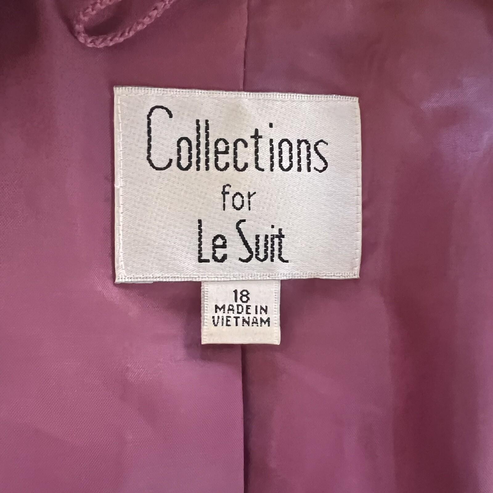 Collections For Le Suit Women Polyester Blazer Size 18 Mulberry Single Breasted