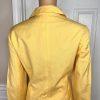 Larry Levine Women Linen Rayon Skirt Suit Size 6 Yellow Lined Notch Collar 2pc