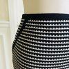 Nine West Women Polyester Spandex Skirt Size 8 Black White Lined Pencil