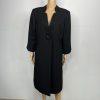 Kasper Polyester Skirt Suit 16 Black 2PC Twill Mid Length Blazer Lined Pockets