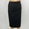 Kasper Polyester Skirt Suit 16 Black 2PC Twill Mid Length Blazer Lined Pockets