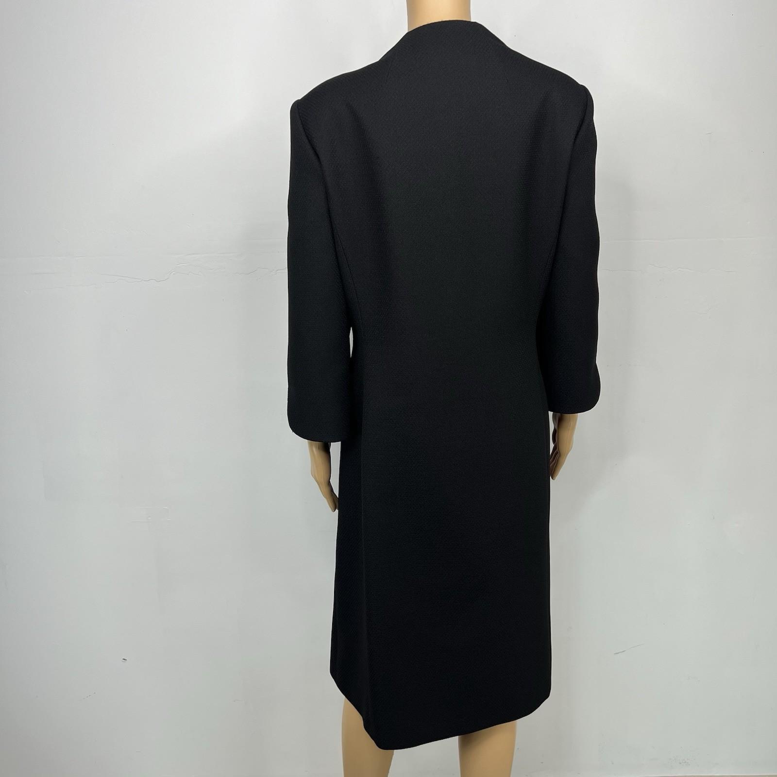 Kasper Polyester Skirt Suit 16 Black 2PC Twill Mid Length Blazer Lined Pockets