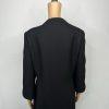Kasper Polyester Skirt Suit 16 Black 2PC Twill Mid Length Blazer Lined Pockets