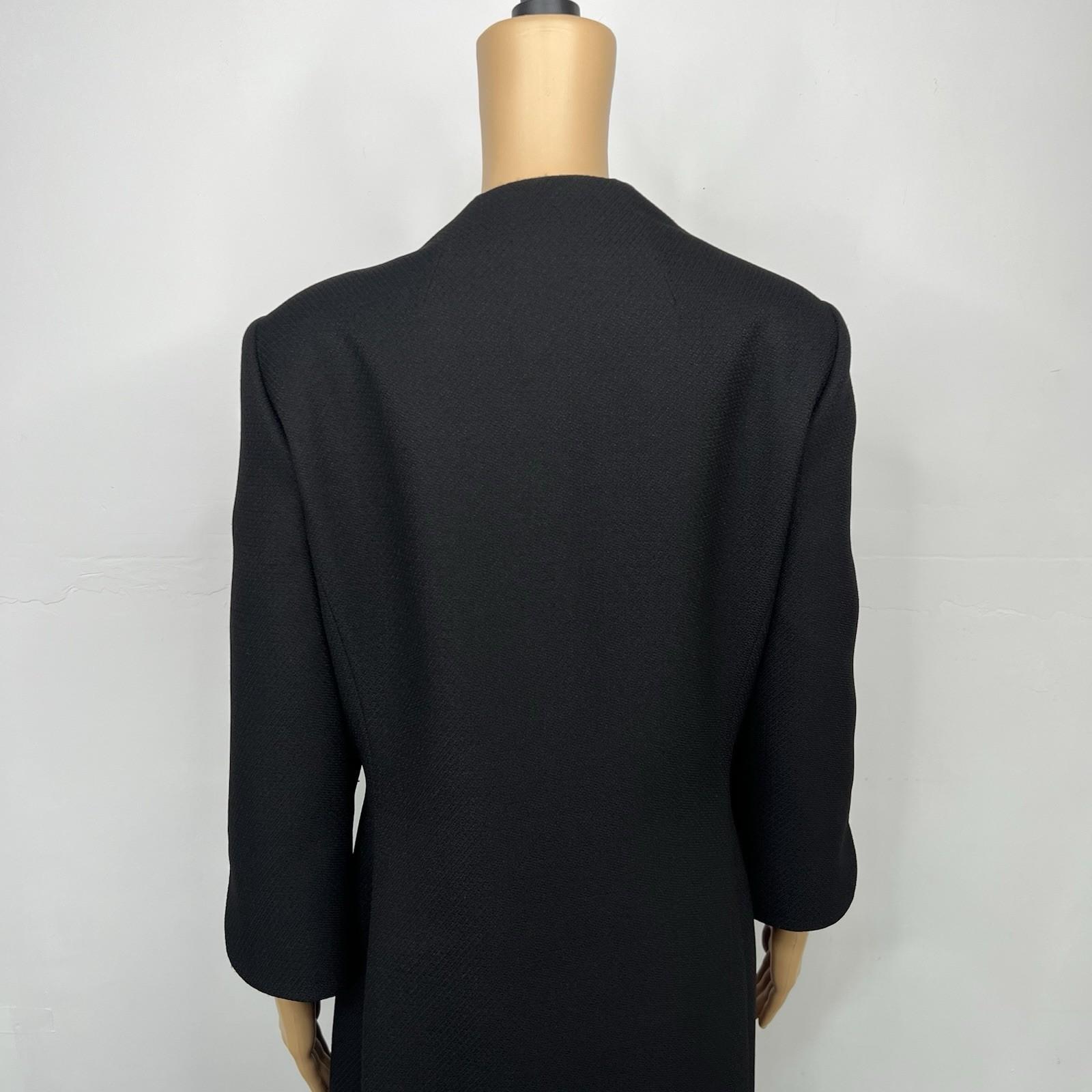 Kasper Polyester Skirt Suit 16 Black 2PC Twill Mid Length Blazer Lined Pockets