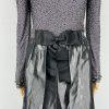 Victoria Royal LTD Sequin Stretch Dress Size 8 Gray Beaded Ball Gown Evening Bow