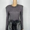 Victoria Royal LTD Sequin Stretch Dress Size 8 Gray Beaded Ball Gown Evening Bow