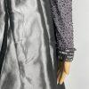 Victoria Royal LTD Sequin Stretch Dress Size 8 Gray Beaded Ball Gown Evening Bow