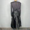 Victoria Royal LTD Sequin Stretch Dress Size 8 Gray Beaded Ball Gown Evening Bow