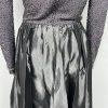 Victoria Royal LTD Sequin Stretch Dress Size 8 Gray Beaded Ball Gown Evening Bow