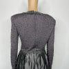 Victoria Royal LTD Sequin Stretch Dress Size 8 Gray Beaded Ball Gown Evening Bow