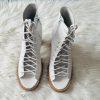 Jeffrey Campbell x Free people Palermo Leather Booties 8.5M Lace Up Open Toe New