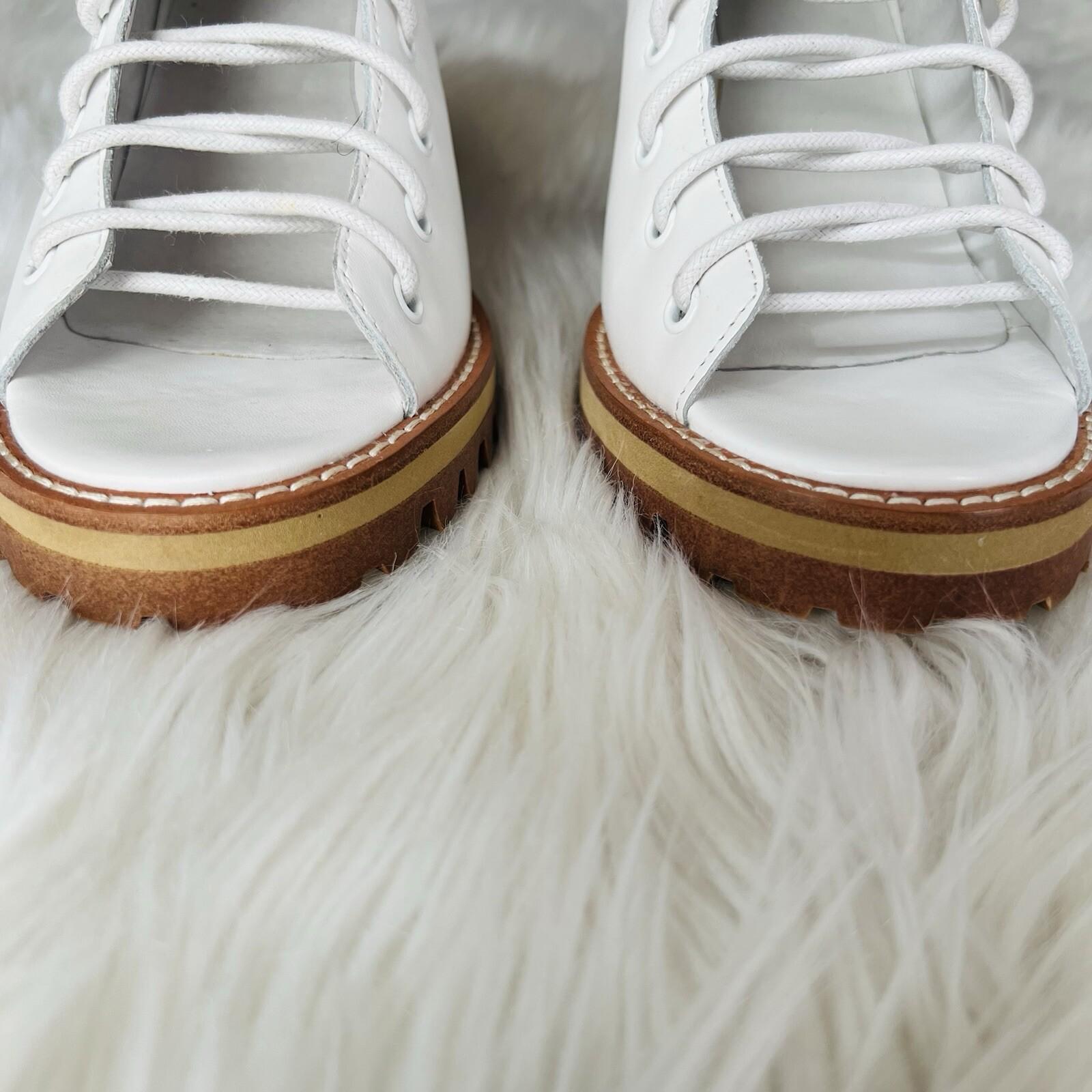 Jeffrey Campbell x Free people Palermo Leather Booties 8.5M Lace Up Open Toe New