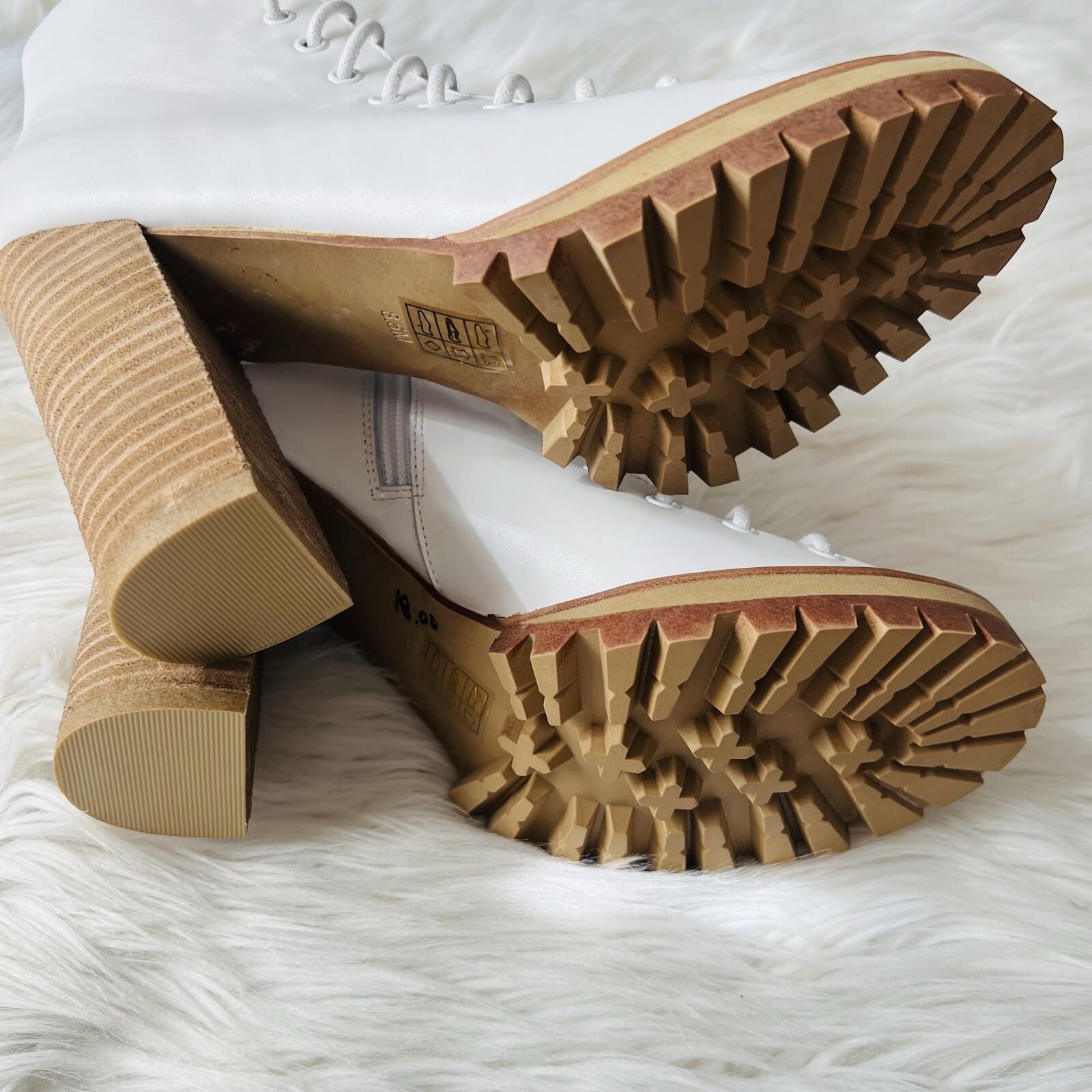Jeffrey Campbell x Free people Palermo Leather Booties 8.5M Lace Up Open Toe New