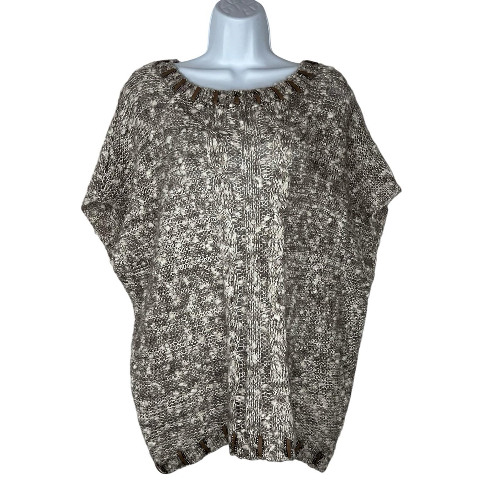 Alberto Makali Sweater Vest L Short Sleeves Details On Neck Hem Oversized Cozy