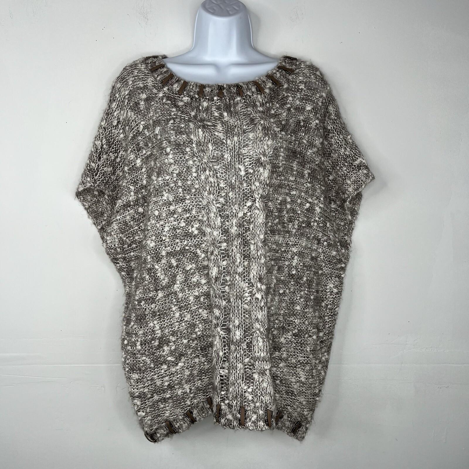 Alberto Makali Sweater Vest L Short Sleeves Details On Neck Hem Oversized Cozy