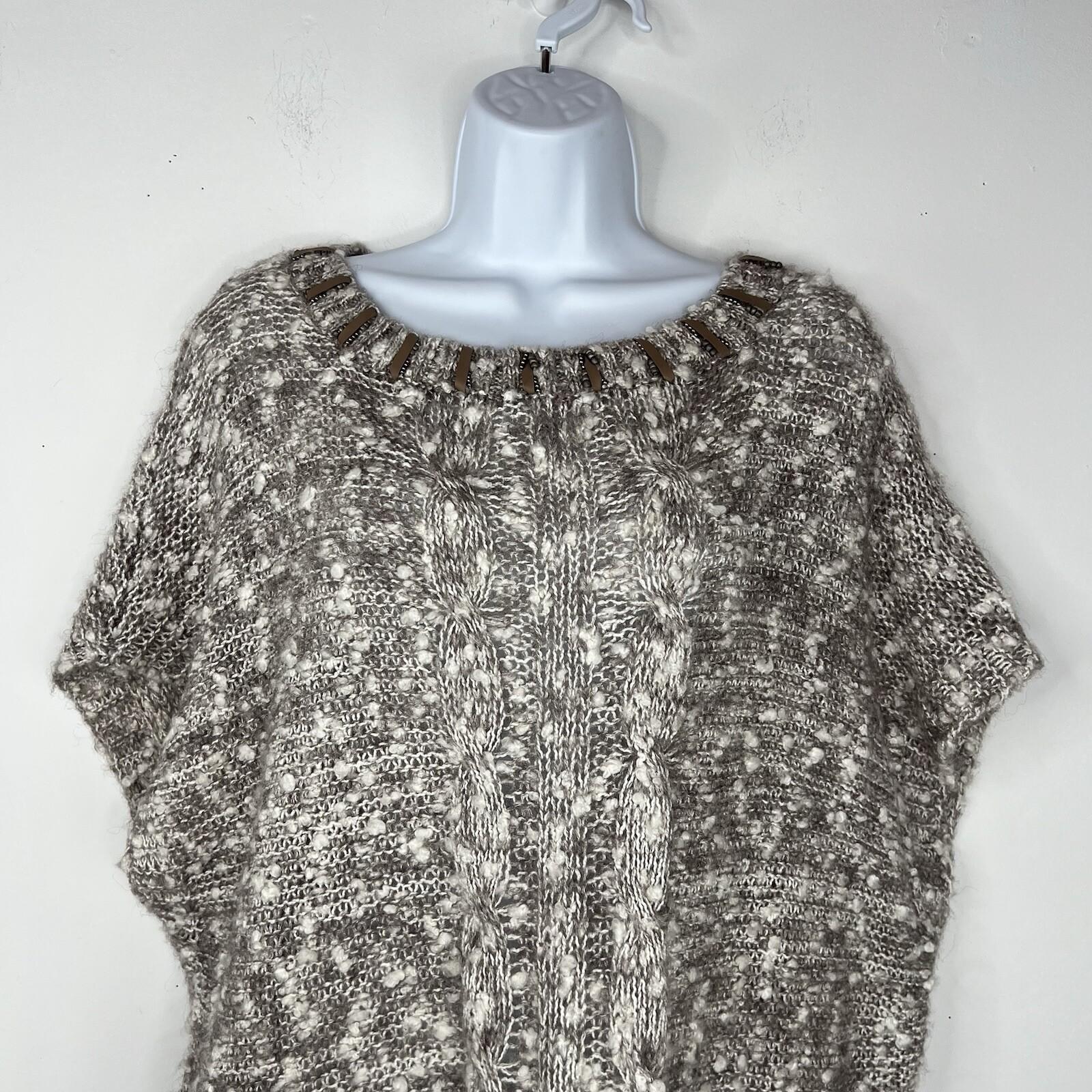 Alberto Makali Sweater Vest L Short Sleeves Details On Neck Hem Oversized Cozy