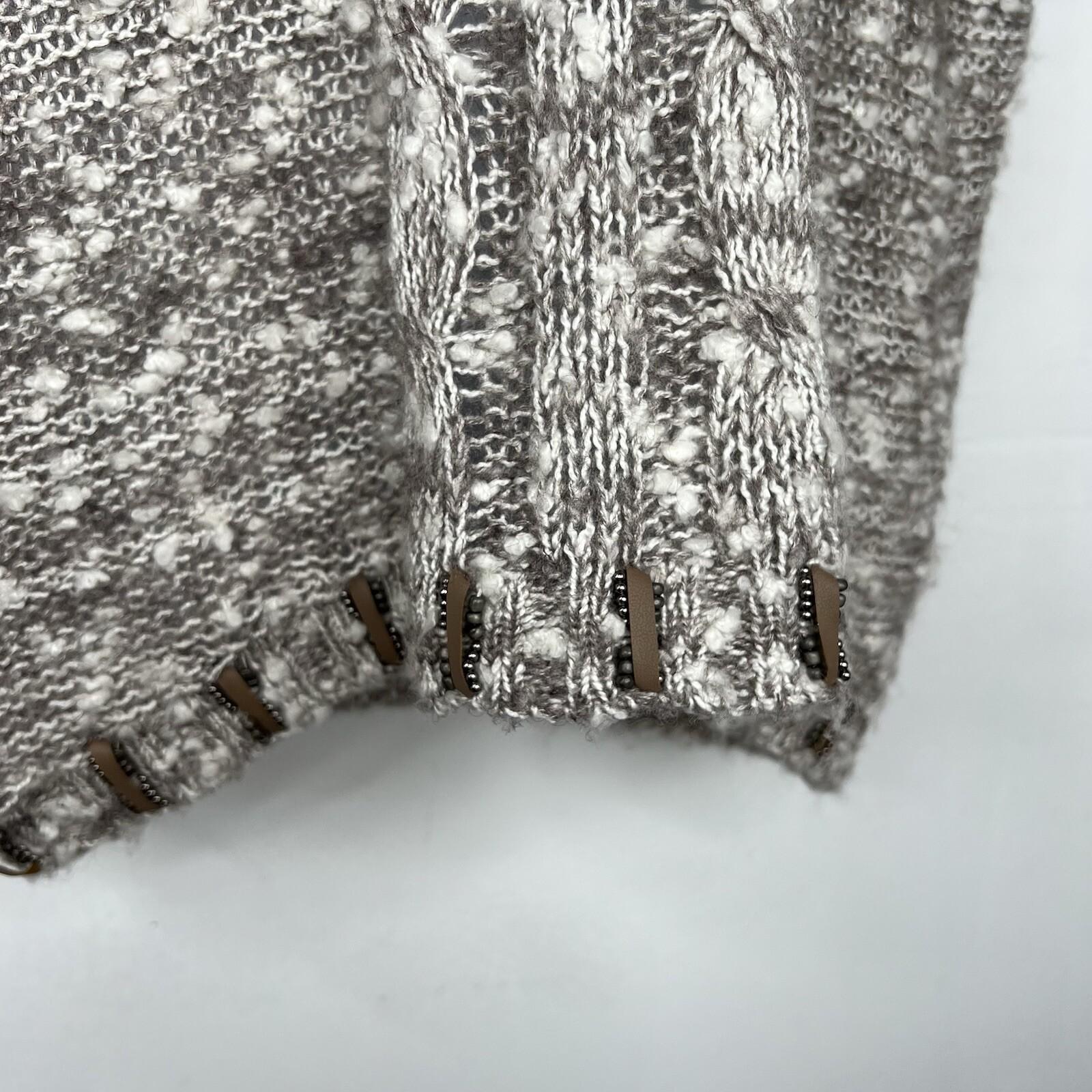 Alberto Makali Sweater Vest L Short Sleeves Details On Neck Hem Oversized Cozy