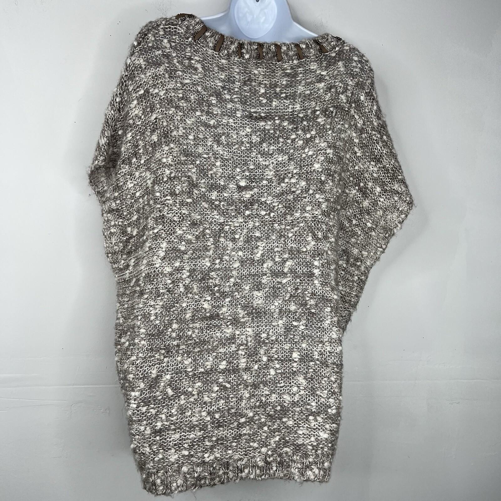 Alberto Makali Sweater Vest L Short Sleeves Details On Neck Hem Oversized Cozy