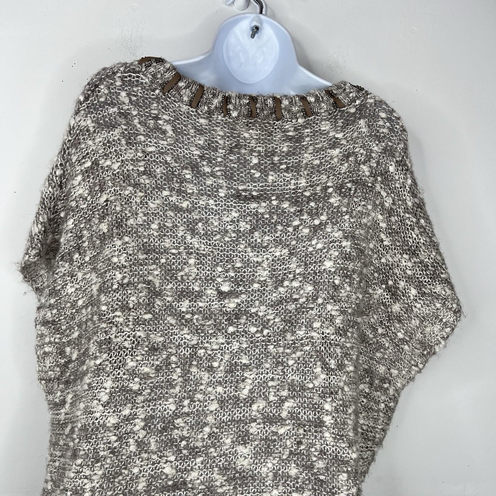 Alberto Makali Sweater Vest L Short Sleeves Details On Neck Hem Oversized Cozy