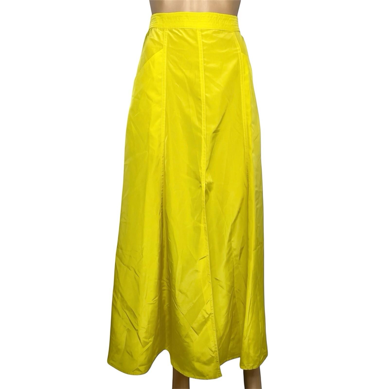 Anthropologie Sunday In Brooklyn Maxi Skirt S Gold Stretch Waist Flared Slit New