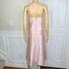 BCBGMaxazria Satin Like Dress Size 6 Pink Strapless Flared Cocktail Lined