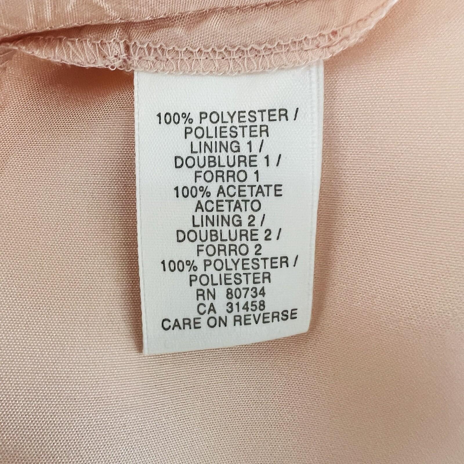 BCBGMaxazria Satin Like Dress Size 6 Pink Strapless Flared Cocktail Lined