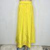 Anthropologie Sunday In Brooklyn Maxi Skirt S Gold Stretch Waist Flared Slit New