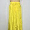 Anthropologie Sunday In Brooklyn Maxi Skirt S Gold Stretch Waist Flared Slit New