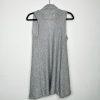 Alice + Olivia Overlay Cascading Drape Open Front Cardigan M Sequin Knit Gray