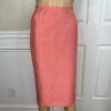 New KASPER 2PC Persimmon Silk Lined Stand Up Collar Skirt Suit Size 14 MSRP 0