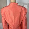 New KASPER 2PC Persimmon Silk Lined Stand Up Collar Skirt Suit Size 14 MSRP 0