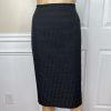 KASPER 2PC Black Polyester Lined Ruffle Cocktail Career Skirt Suit Size 10