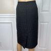 KASPER 2PC Black Polyester Lined Ruffle Cocktail Career Skirt Suit Size 10
