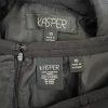 KASPER 2PC Black Polyester Lined Ruffle Cocktail Career Skirt Suit Size 10