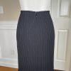 TAHARI ASL Women Black Striped Polyester Rayon Pleated Skirt Size 6