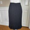 TAHARI ASL Women Black Striped Polyester Rayon Pleated Skirt Size 6