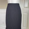 TAHARI ASL Women Black Striped Polyester Rayon Pleated Skirt Size 6