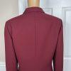 Kasper Polyester Acetate Embroidered Maroon Skirt Suit Size 12 Notch Collar 2PC