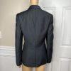 Calvin Klein Polyester Rayon Gray Collared Blazer Size 10 Striped Lined