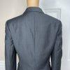 Calvin Klein Polyester Rayon Gray Collared Blazer Size 10 Striped Lined
