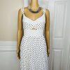 Banana Republic Polka Dot Pleated Lined Asymmetric Sweetheart Midi Dress 16